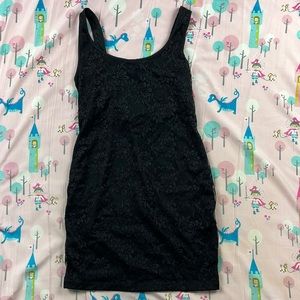 MATERIAL GIRL Black Lace Bodycon Mini Dress